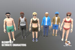 BlendPoly City Characters - Low Poly Assets