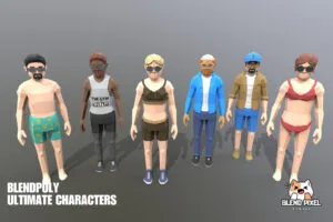 BlendPoly City Characters - Low Poly Assets