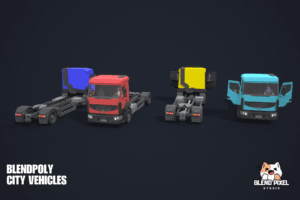 BlendPoly City Vehicles - Low Poly Assets