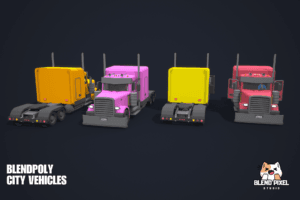 BlendPoly City Vehicles - Low Poly Assets