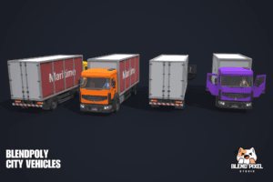 BlendPoly City Vehicles - Low Poly Assets