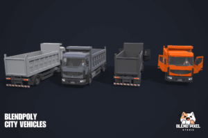 BlendPoly City Vehicles - Low Poly Assets