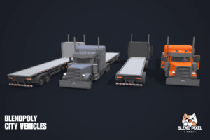 BlendPoly City Vehicles - Low Poly Assets