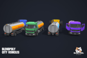 BlendPoly City Vehicles - Low Poly Assets