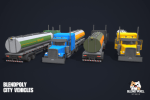 BlendPoly City Vehicles - Low Poly Assets