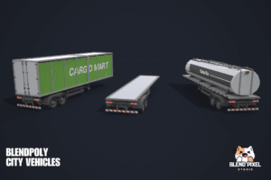 BlendPoly City Vehicles - Low Poly Assets