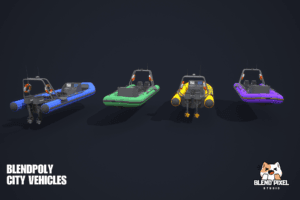 BlendPoly City Vehicles - Low Poly Assets