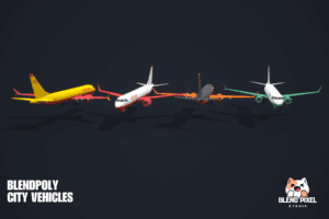 BlendPoly City Vehicles - Low Poly Assets