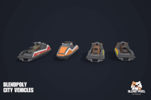BlendPoly City Vehicles - Low Poly Assets
