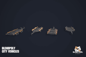 BlendPoly City Vehicles - Low Poly Assets