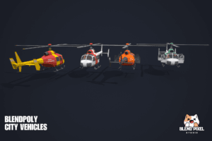 BlendPoly City Vehicles - Low Poly Assets