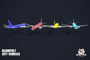 BlendPoly City Vehicles - Low Poly Assets