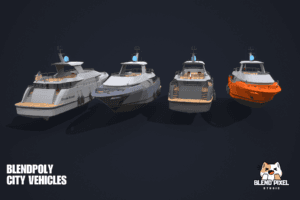 BlendPoly City Vehicles - Low Poly Assets