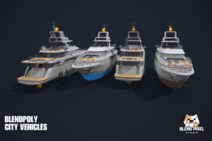 BlendPoly City Vehicles - Low Poly Assets