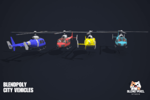 BlendPoly City Vehicles - Low Poly Assets