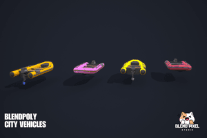 BlendPoly City Vehicles - Low Poly Assets
