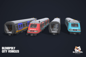 BlendPoly City Vehicles - Low Poly Assets