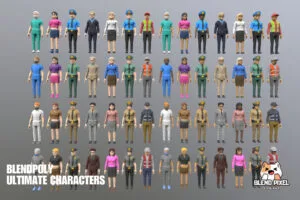 BlendPoly City Characters - Low Poly Assets