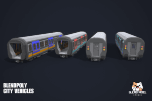 BlendPoly City Vehicles - Low Poly Assets