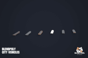 BlendPoly City Vehicles - Low Poly Assets