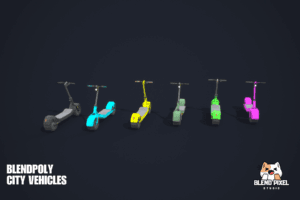 BlendPoly City Vehicles - Low Poly Assets