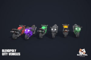 BlendPoly City Vehicles - Low Poly Assets
