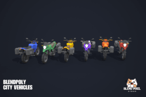 BlendPoly City Vehicles - Low Poly Assets