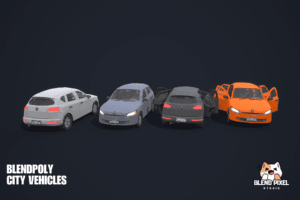 BlendPoly City Vehicles - Low Poly Assets