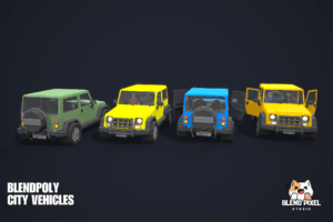 BlendPoly City Vehicles - Low Poly Assets