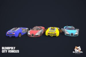 BlendPoly City Vehicles - Low Poly Assets