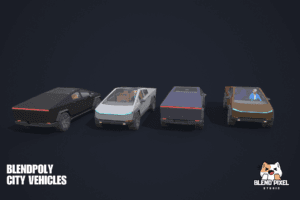 BlendPoly City Vehicles - Low Poly Assets