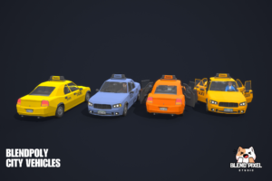 BlendPoly City Vehicles - Low Poly Assets