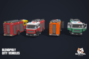 BlendPoly City Vehicles - Low Poly Assets