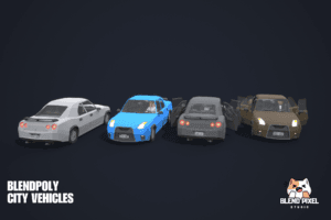 BlendPoly City Vehicles - Low Poly Assets