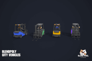 BlendPoly City Vehicles - Low Poly Assets