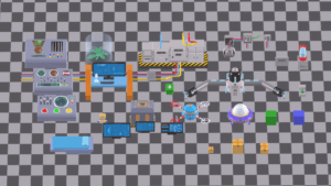 Low Poly Sci-Fi Station Pack