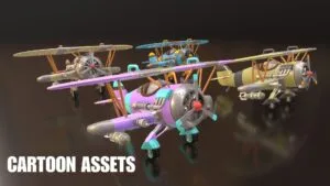 3D Stylized Planes - Cartoon Assets