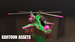 3D Stylized Helicopters - Cartoon Assets