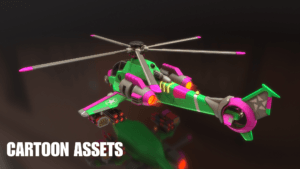 3D Stylized Helicopters - Cartoon Assets