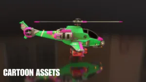 3D Stylized Helicopters - Cartoon Assets