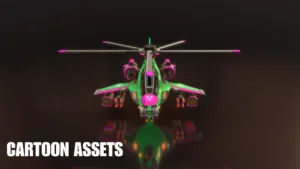 3D Stylized Helicopters - Cartoon Assets