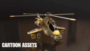 3D Stylized Helicopters - Cartoon Assets