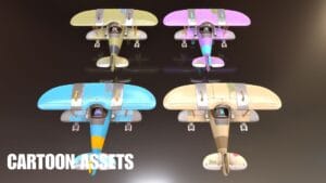 3D Stylized Planes - Cartoon Assets