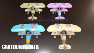 3D Stylized Planes - Cartoon Assets