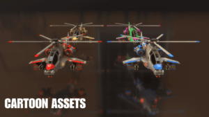 3D Stylized Helicopters - Cartoon Assets