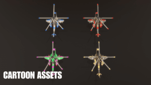 3D Stylized Helicopters - Cartoon Assets
