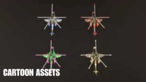 3D Stylized Helicopters - Cartoon Assets