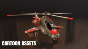 3D Stylized Helicopters - Cartoon Assets