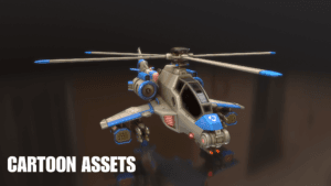 3D Stylized Helicopters - Cartoon Assets