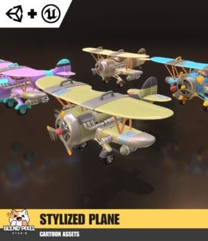 3D Stylized Planes - Cartoon Assets
